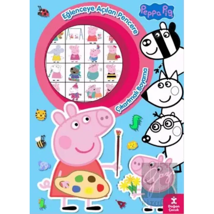 Peppa Pig Eğlenceye Açılan Pencere Çıkartmalı Boyama Kitabı
