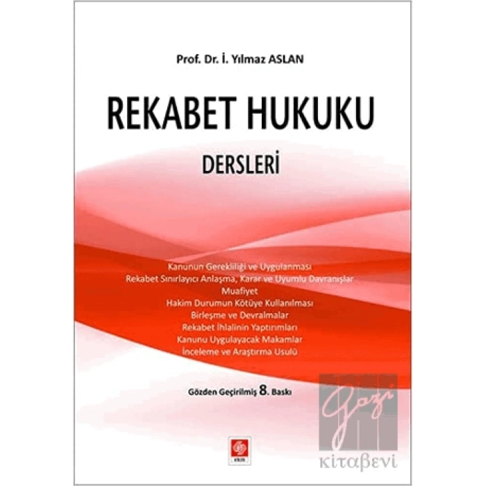Rekabet Hukuku Dersleri