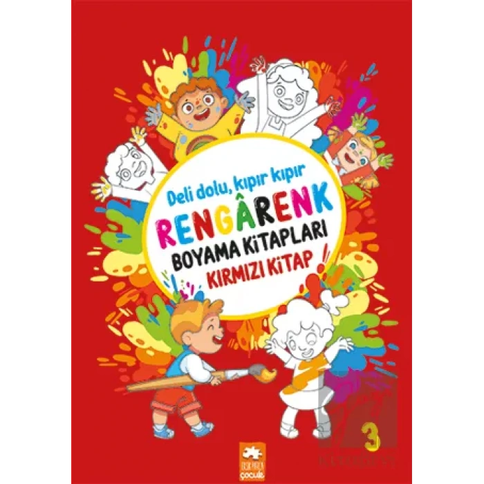 Rengarenk Boyama Kitabı 3 - Kırmızı Kitap