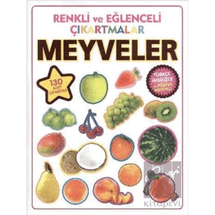 Renkli ve Eğlenceli Çıkartmalar - Meyveler (Fruits)