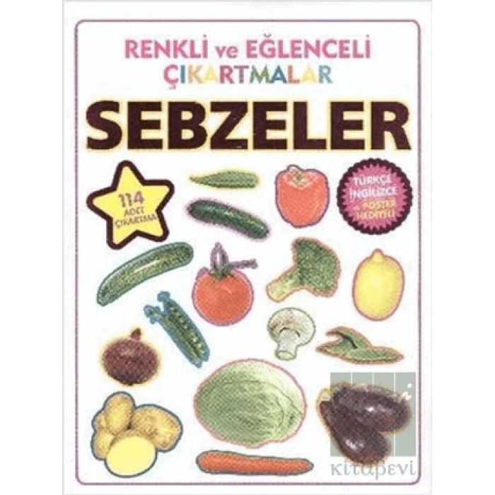 Renkli ve Eğlenceli Çıkartmalar - Sebzeler (Vegetables)
