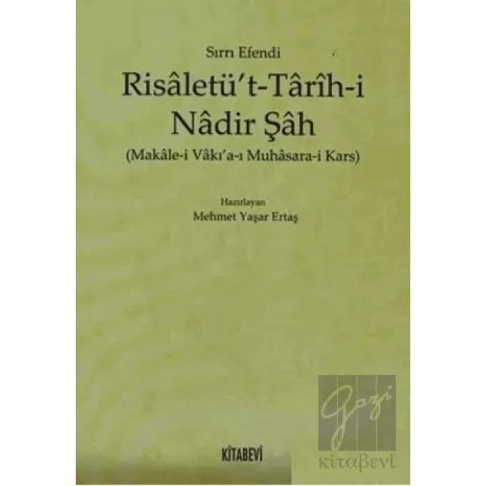 Risaletü’t - Tarih-i Nadir Şah