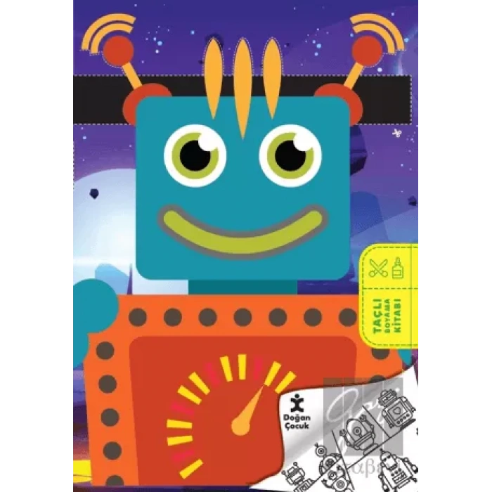 Robot Evreni - Taçlı Boyama Kitabı