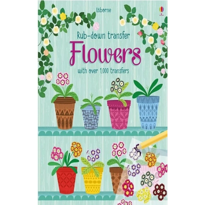 Rub Down Transfer Books: Flowers