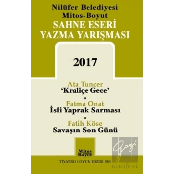 Sahne Eseri Yazma Yarışması 2017