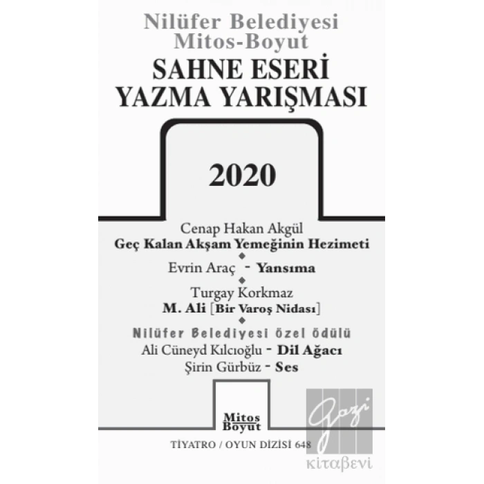 Sahne Eseri Yazma Yarışması 2020