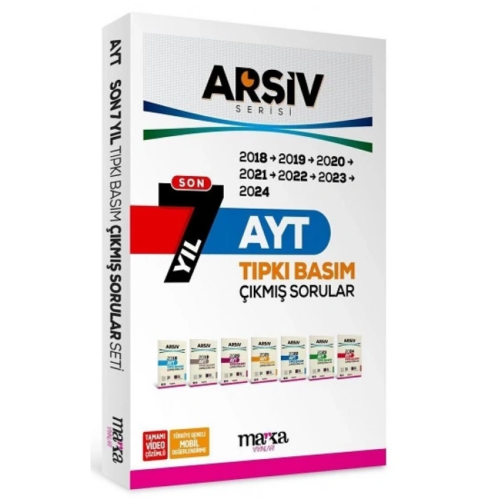 Son 7 Yıl AYT ARŞİV Serisi Tıpkı Basım Fasikül Fasikül Çıkmış Sorular Tamamı Video Çözümlü