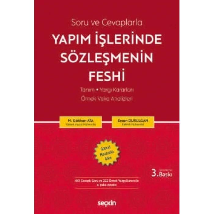 Soru ve CevaplarlaYapım İşlerinde Sözleşmenin Feshi