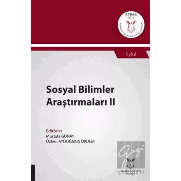 Sosyal Bilimler Araştırmaları II (AYBAK 2019 Eylül)