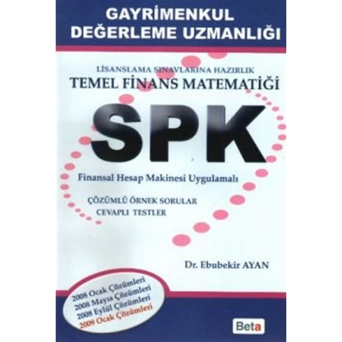 SPK Gayrimenkul Değerleme Uzmanlığı - Temel Finans