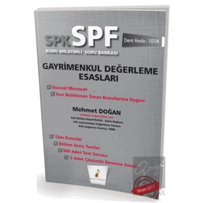 SPK - SPF Gayrimenkul Değerleme Esasları Konu Anlatımlı Soru Bankası