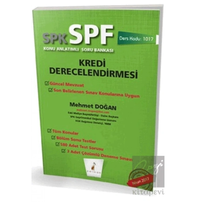 SPK - SPF Kredi Derecelendirmesi Konu Anlatımlı Soru Bankası
