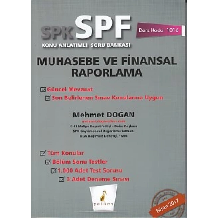 SPK - SPF Muhasebe ve Finansal Raporlama Konu Anla