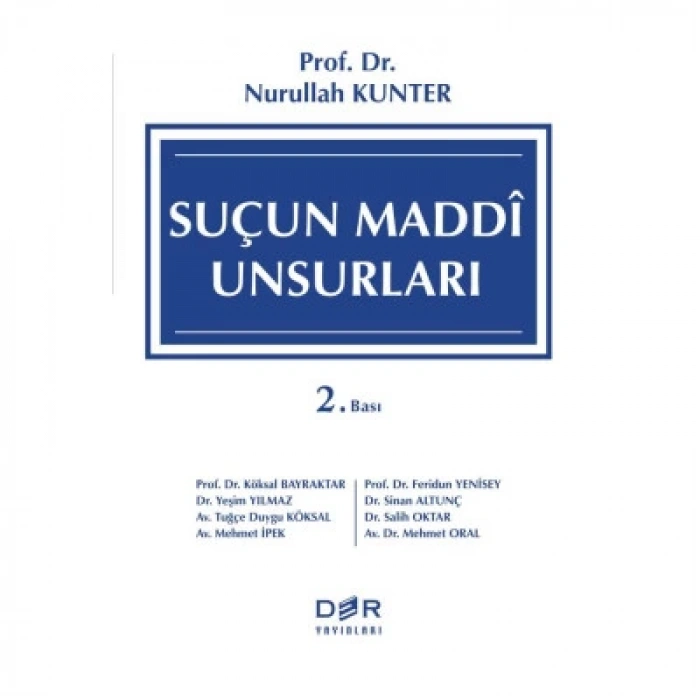SUÇUN MADDİ UNSURLARI 2.BASKI - Der