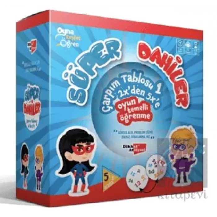 Süper Dahiler Seti - Çarpım Tablosu 1 (2xden 5xe)