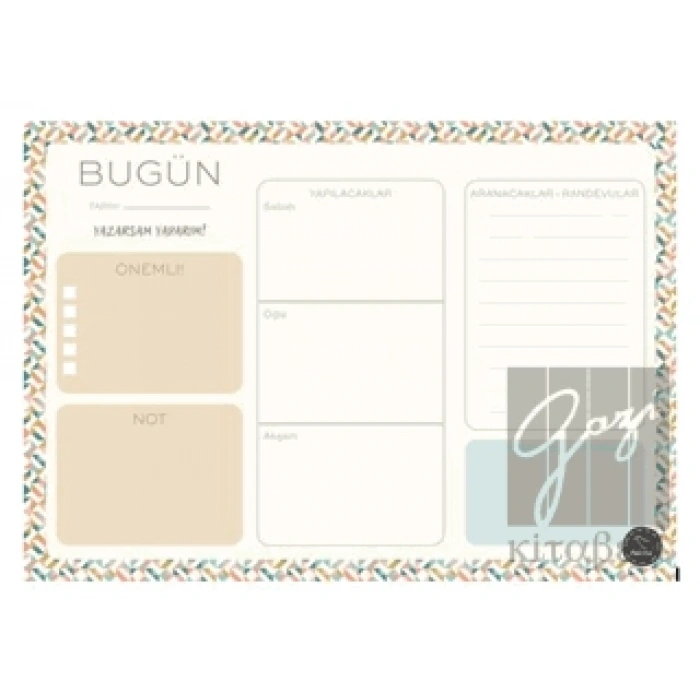Süresiz Günlük Planlayıcı - Geometrik Desenli