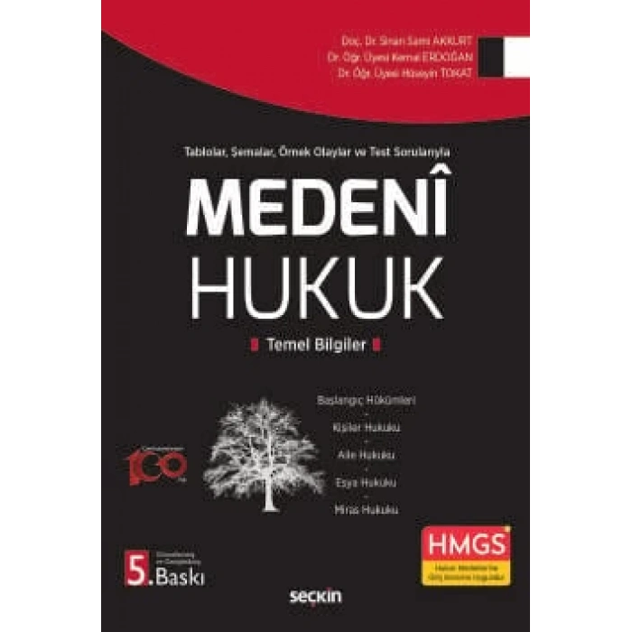 Tablolar, Şemalar, Örnek Olaylar ve Test SorularıylaMedeni Hukuk Temel Bilgiler