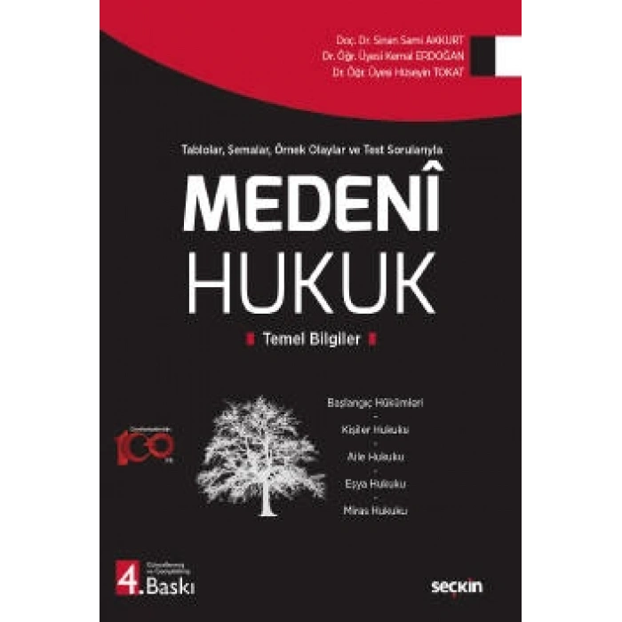 Tablolar, Şemalar ve Örnek Olaylarla ve Test SorularıylaMedenî Hukuk Temel Bilgiler