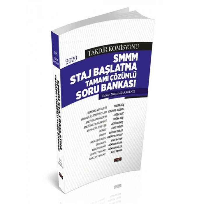 Takdir Komisyonu SMMM Staj Başlatma Soru Bankası 2020