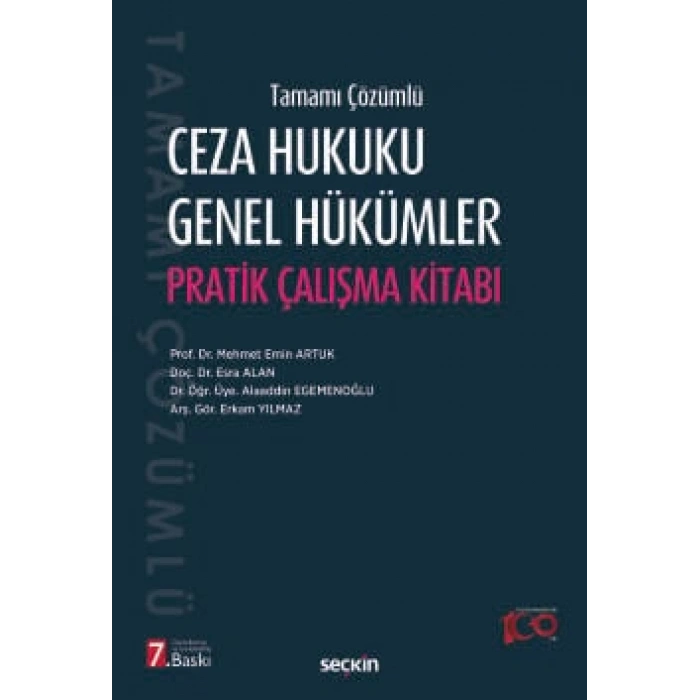 Tamamı ÇözümlüCeza Hukuku Genel Hükümler Pratik Çalışma Kitabı