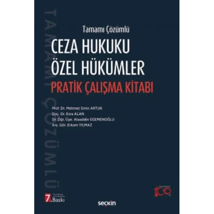 Tamamı ÇözümlüCeza Hukuku Özel Hükümler Pratik Çalışma Kitabı