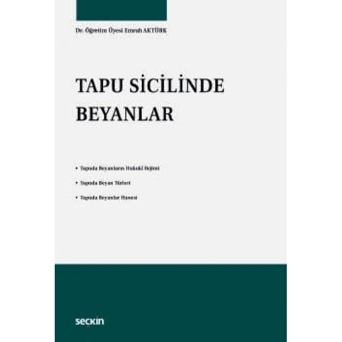 Tapu Sicilinde Beyanlar