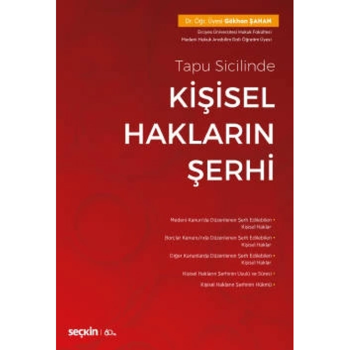 Tapu SicilindeKişisel Hakların Şerhi