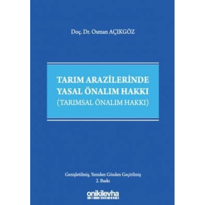 Tarım Arazilerinde Yasal Önalım Hakkı