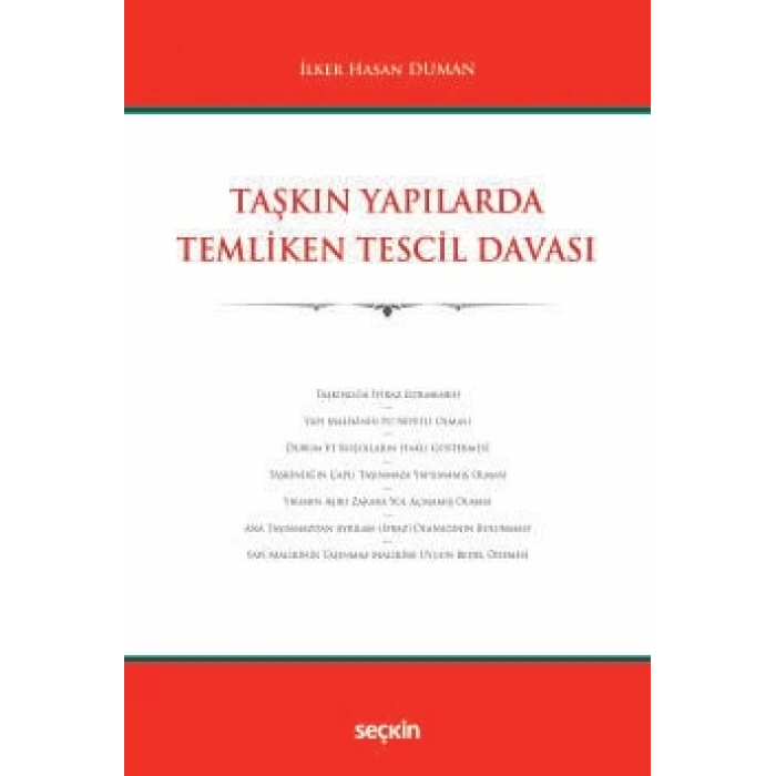 Taşkın Yapılarda Temliken Tescil Davası