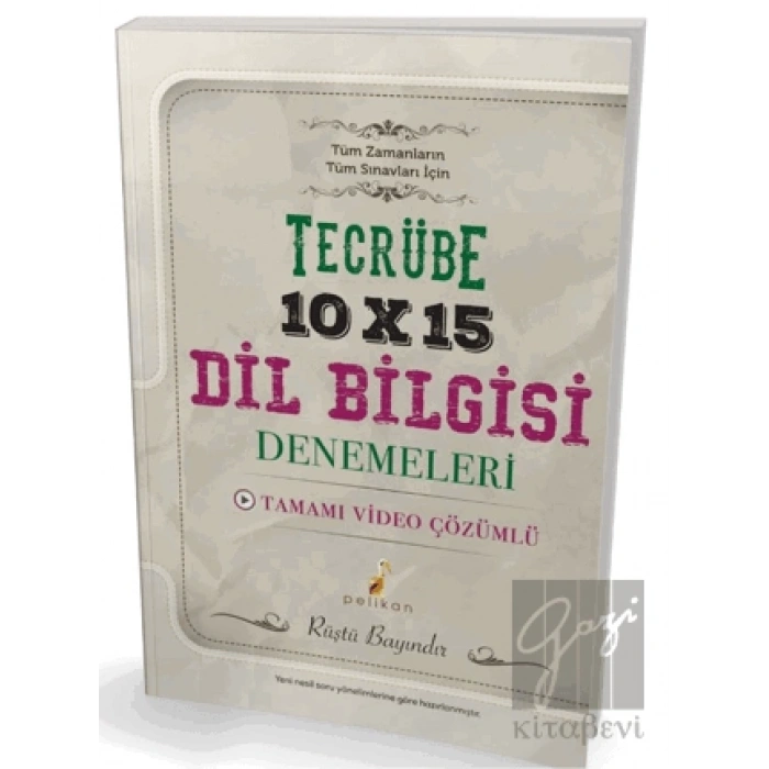 Tecrübe 10x15 Video Çözümlü Dil Bilgisi Denemeleri