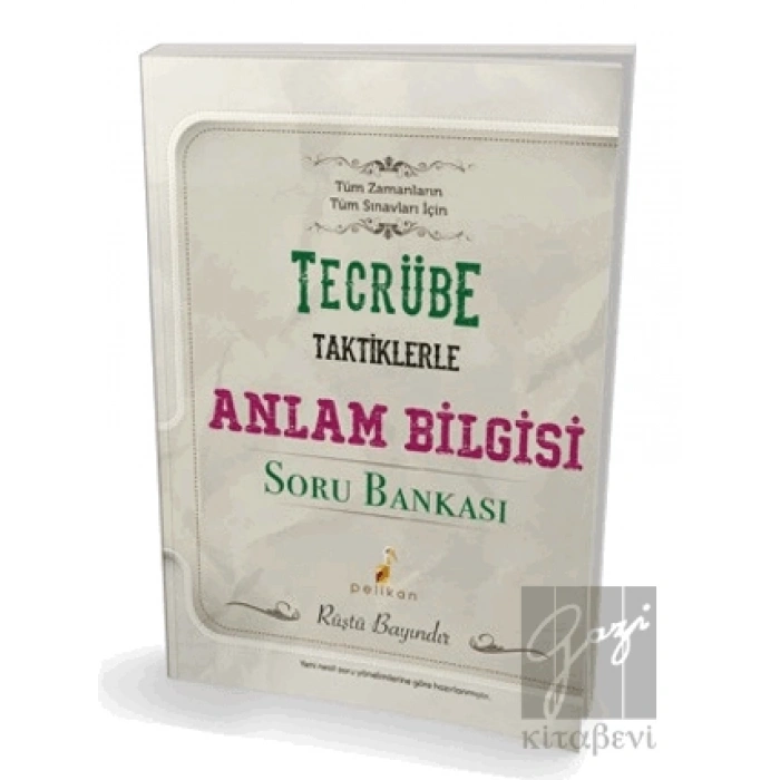 Tecrübe Taktiklerle Anlam Bilgisi Soru Bankası