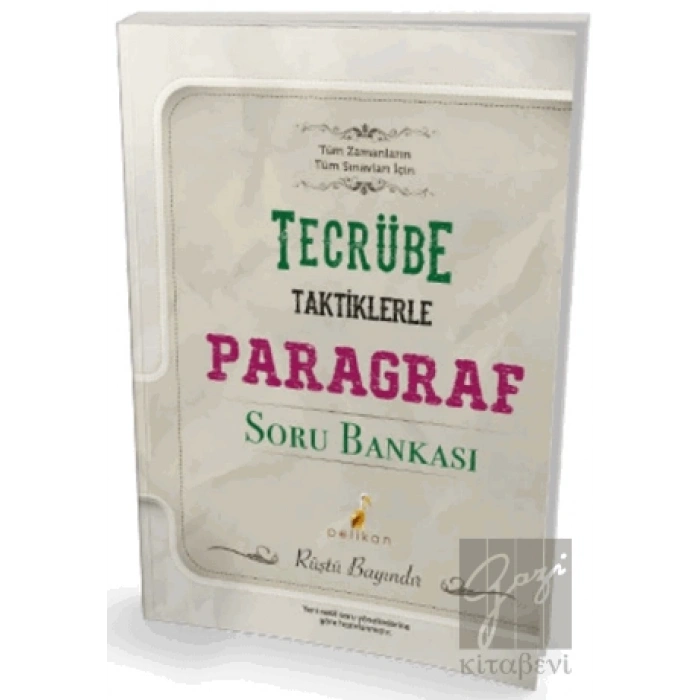 Tecrübe Taktiklerle Paragraf Soru Bankası