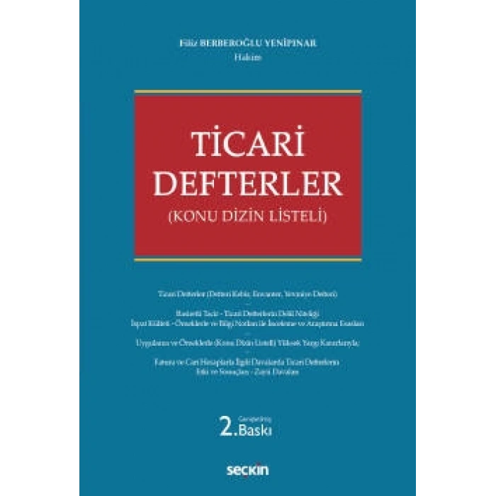 Ticari Defterler (Konu Dizin Listeli)