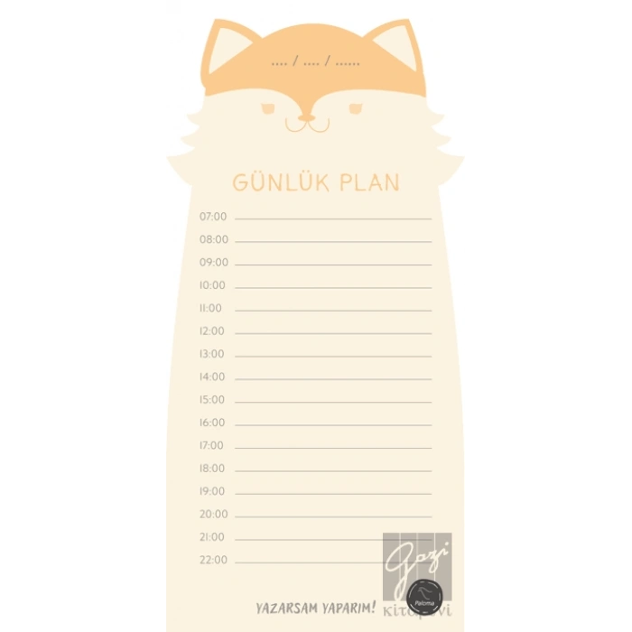 Tilkili Günlük Plan - Bloknot