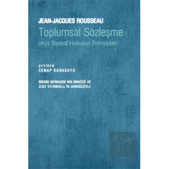 Toplumsal Sözleşme veya Siyasal Hukukun Prensipleri