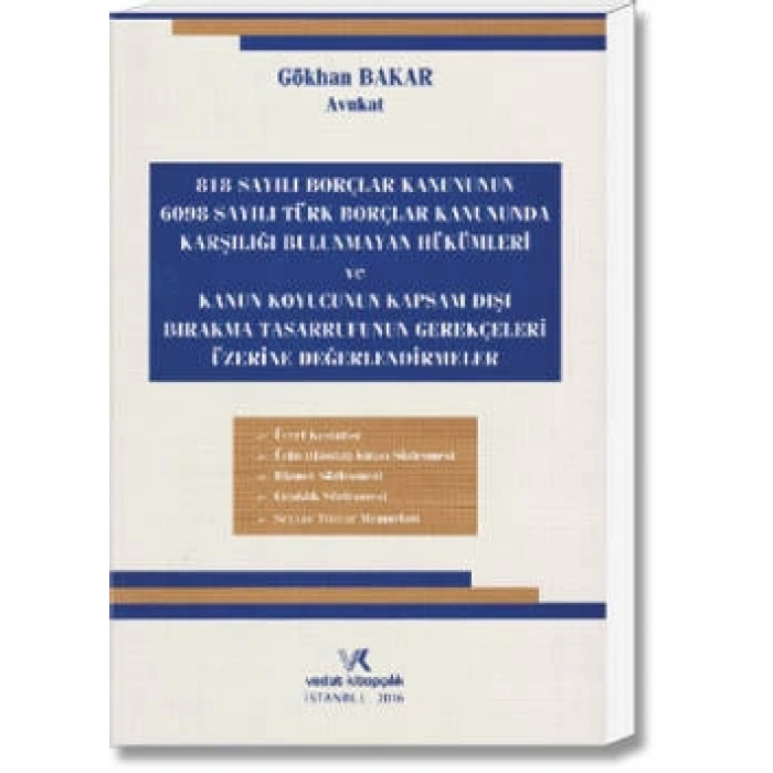 TÜRK BORÇLAR KAN.KARŞILIĞI BULUNMAYAN HÜKÜMLER