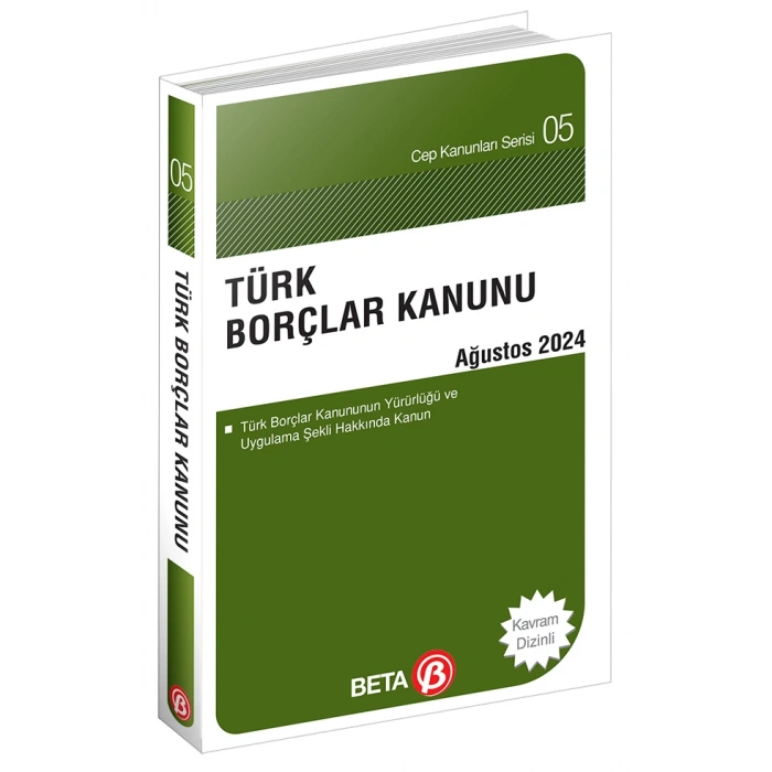 Türk Borçlar Kanunu Cep Serisi 2024