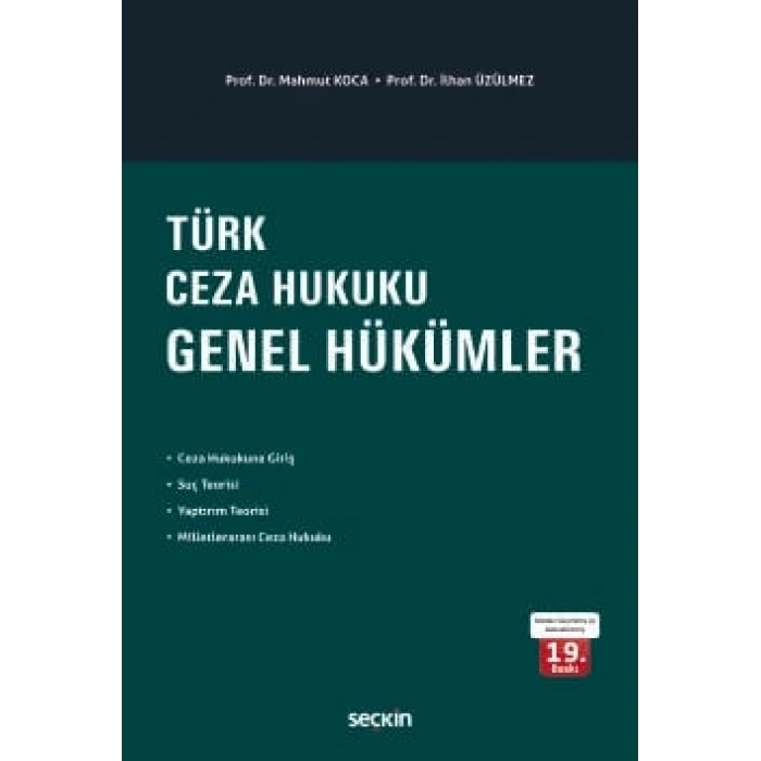 Türk Ceza Hukuku Genel Hükümler