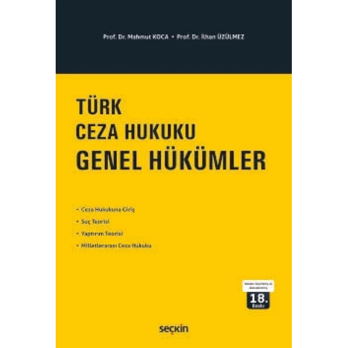 Türk Ceza Hukuku Genel Hükümler