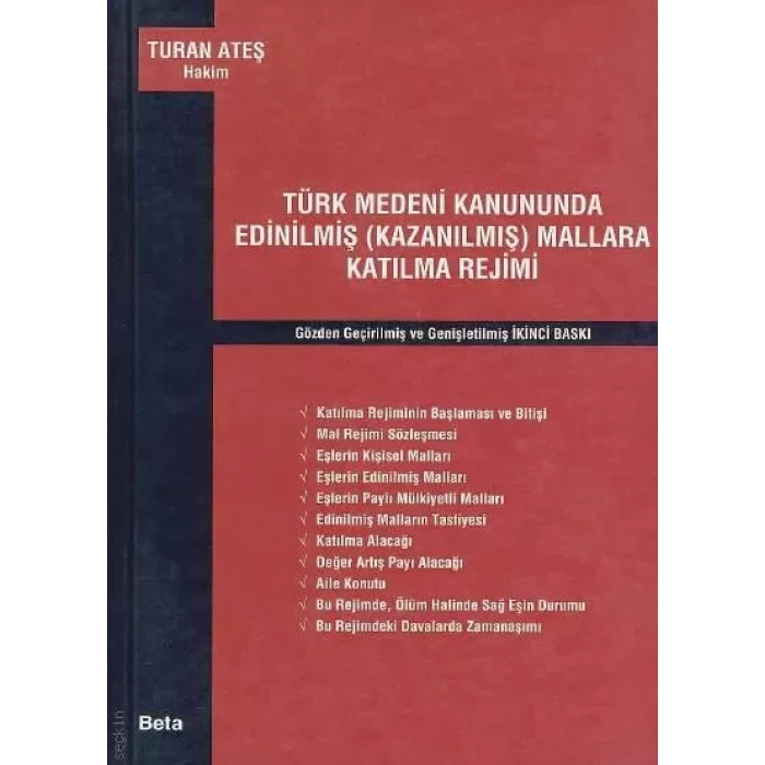 TÜRK MEDENİ KAN.EDİN.(KAZANILMIŞ)MAL.KATILMA REJMİ