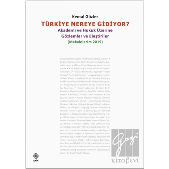 Türkiye Nereye Gidiyor (Makalelerim 2019)