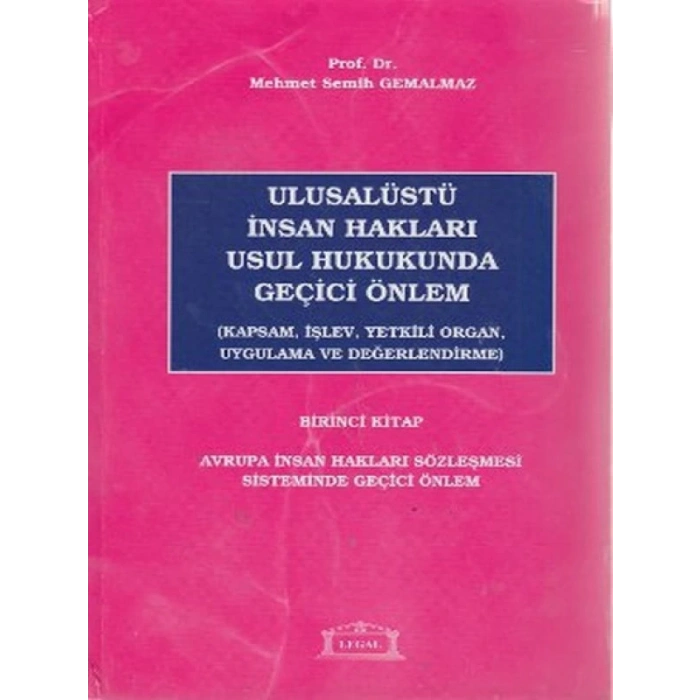 Ulusalüstü İnsan Hakları Usul Hukukunda Geçici Önlem - Cilt: 1