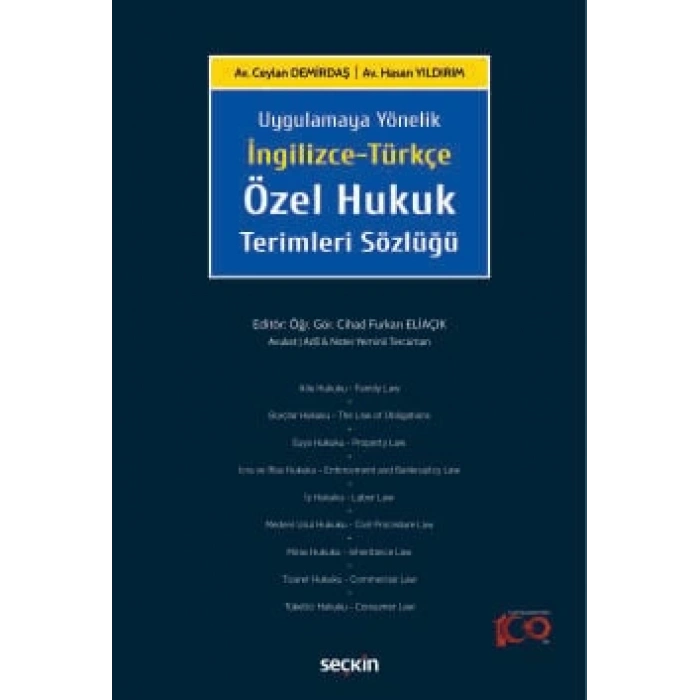 Uygulamaya Yönelikİngilizce–Türkçe<br />Özel Hukuk Terimleri Sözlüğü