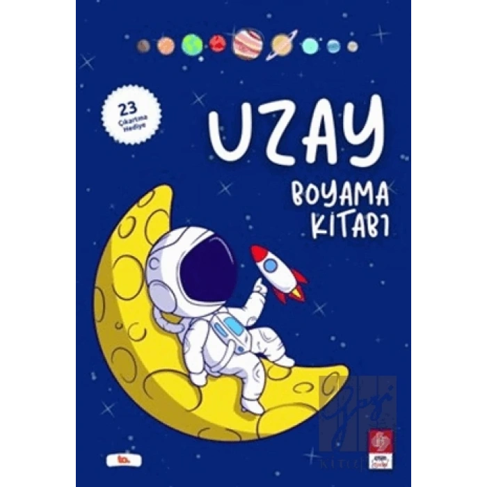Uzay Boyama Kitabı (23 Çıkartma Hediye)