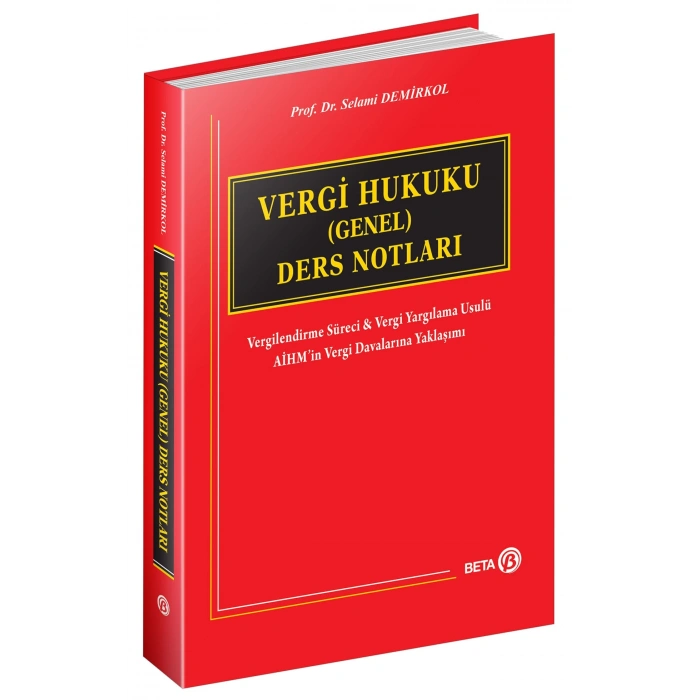 Vergi Hukuku (Genel) Ders Notları