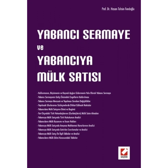 Yabancı Sermaye ve Yabancıya Mülk Satışı