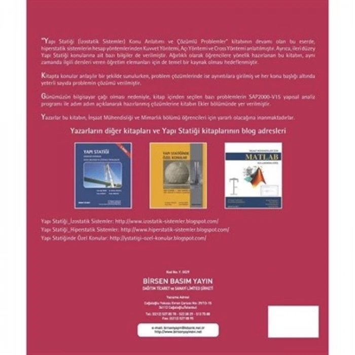 Yapı Statiği Hiperstatik Sistemler / Konuralp Girgin - M. Günhan Aksoylu - Kutlu Darılmaz