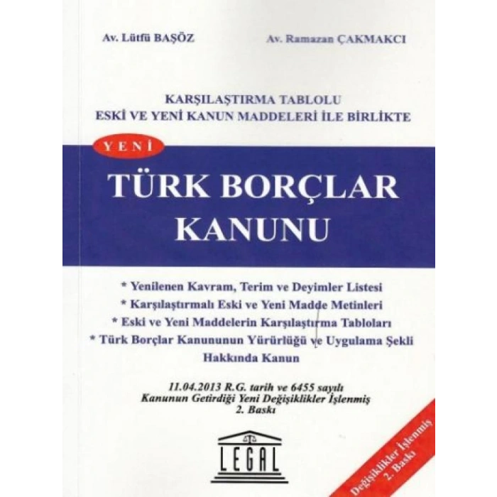 Yeni Türk Borçlar Kanunu (Orta Boy)