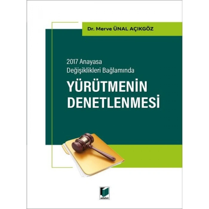 Yürütmenin Denetlenmesi - Merve Ünal Açıkgöz