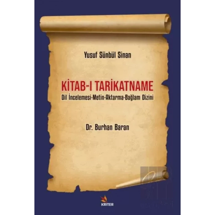 Yusuf Sünbül Sinan Kitab-ı Tarikatname